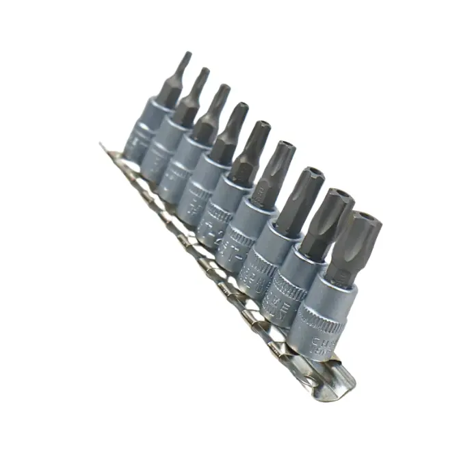 SET DE PUNTAS TORX CON GUIA CENTRAL 9 PCS