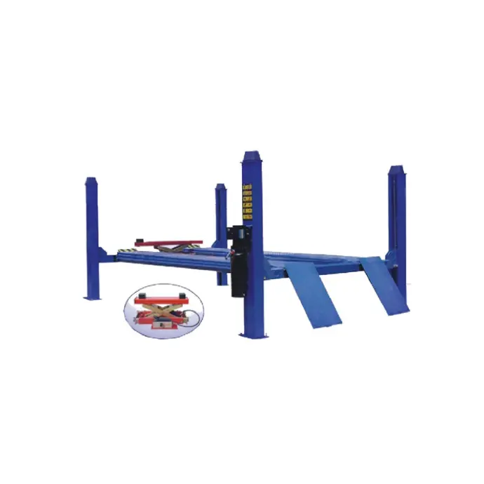 ELEVADOR 4 COLUMNAS CAPACIDAD 4 TON PARA ALINEACION