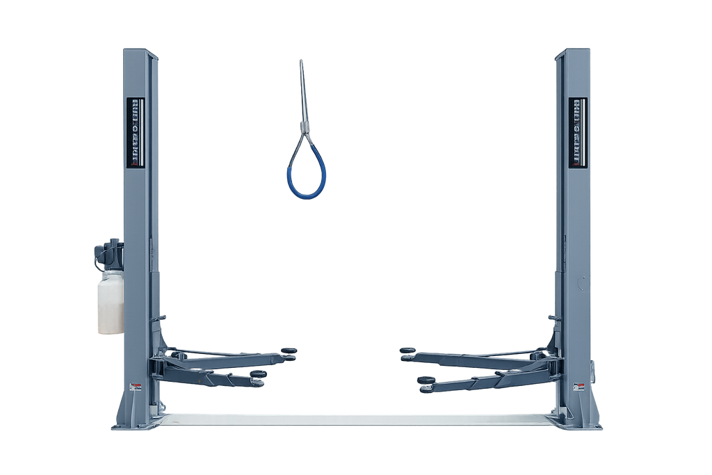 ELEVADOR DE 2 POSTES TECHO LIBRE DE 4 TON GRIS