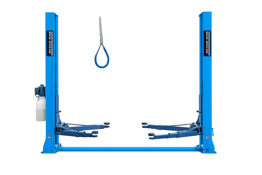ELEVADOR DE 2 POSTES TECHO LIBRE DE 5 TON AZUL