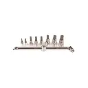 SET DE PUNTAS TORX T20 - T70 CON BARRA MULTICUADRANTE